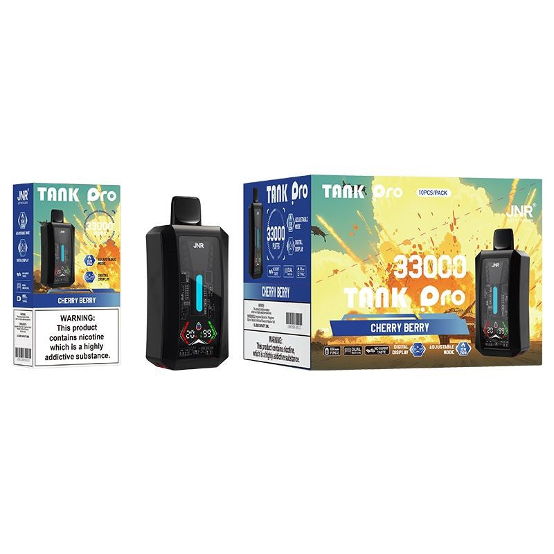 JNR Tank Pro Einweg-E-Zigarette für 33.000 Züge (10er-Packung) – 16 Geschmacksrichtungen