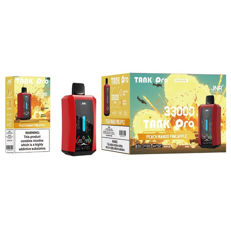 JNR Tank Pro Einweg-E-Zigarette für 33.000 Züge (10er-Packung) – 16 Geschmacksrichtungen