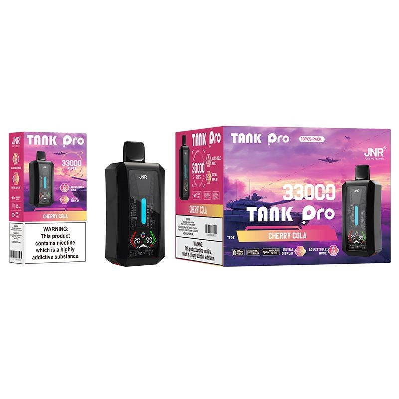 JNR Tank Pro Einweg-E-Zigarette für 33.000 Züge (10er-Packung) – 16 Geschmacksrichtungen