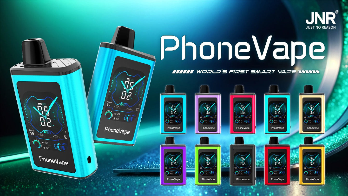 JNR Phone Vape 30000 Puffs (Box of 10)&nbsp;Latest Smart 20mg Nicotine 19ML 1000 mAh Battery 10 Flavors Disposable Vape
