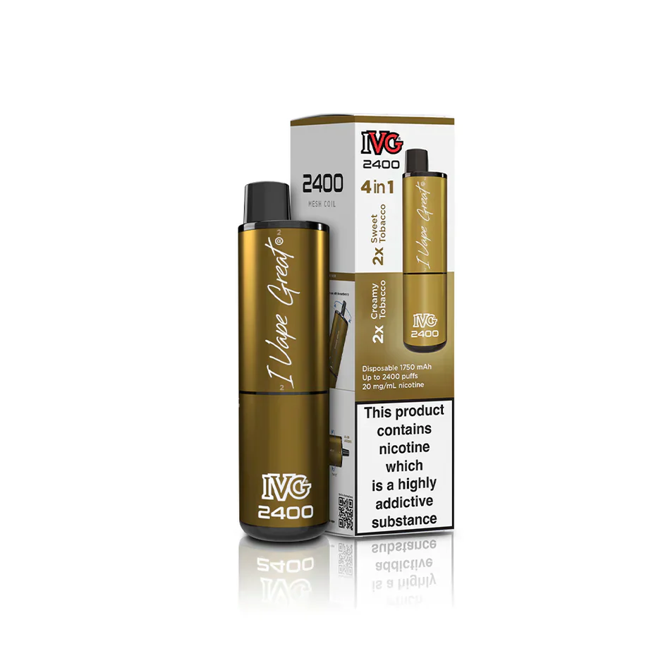 Pack of 5 PCS: IVG 2400  MULTI FLAVOUR EDITION Disposable Vape lodging 4 x 2ml units 20 mg TPD
