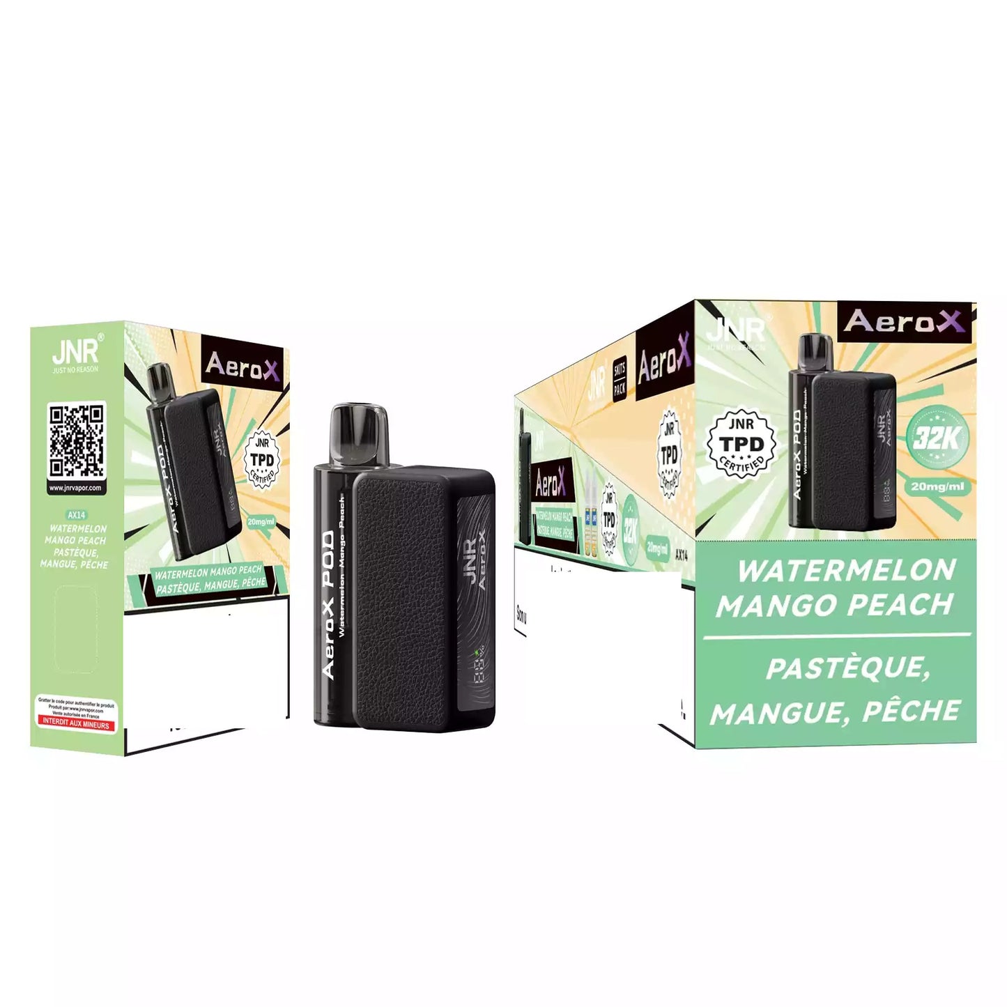 JNR AEROX 32000 Puffs Pod Kit Bulk Buy Refillable Vapes Wholesale