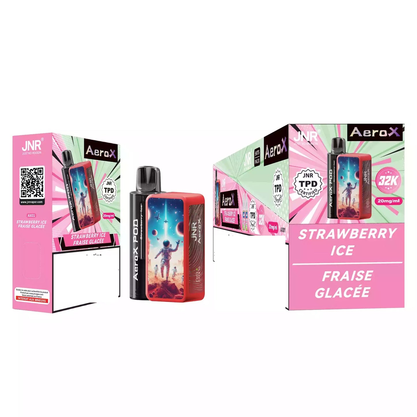 JNR AEROX 32000 Puffs Pod Kit Bulk Buy Refillable Vapes Wholesale