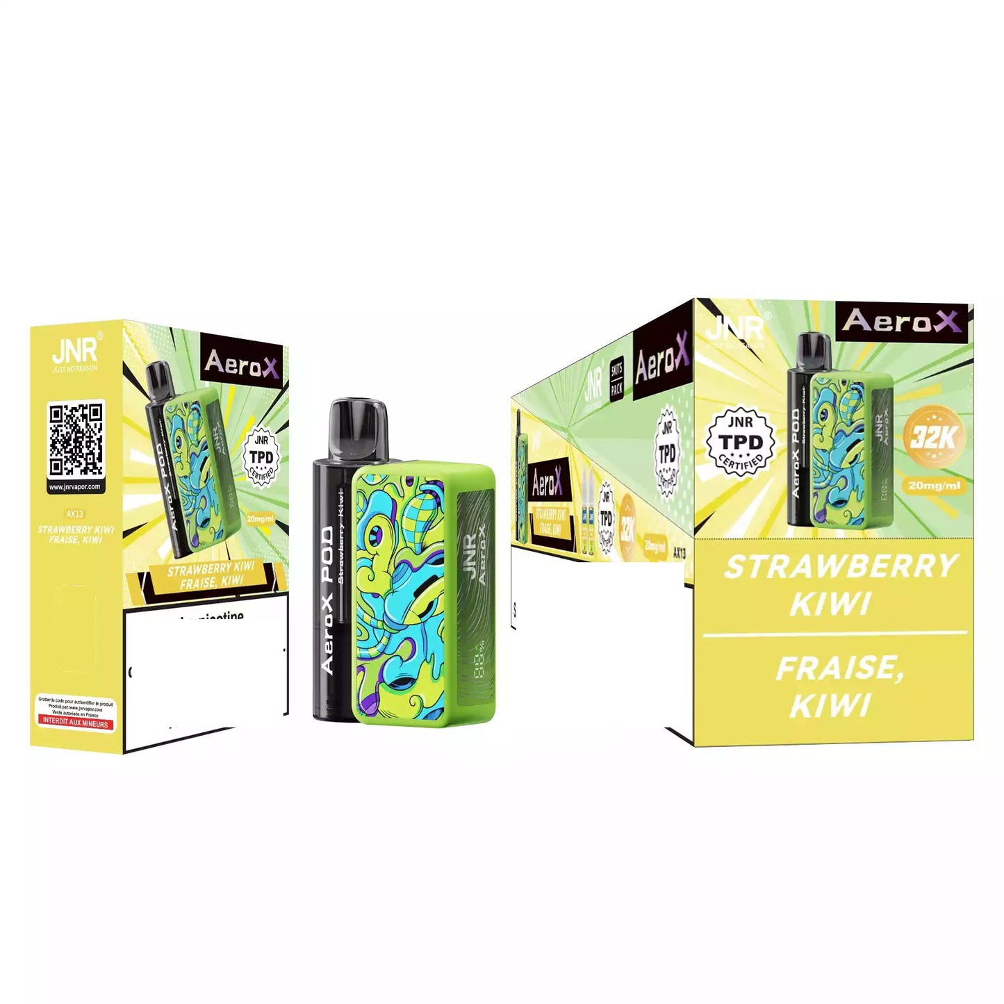JNR AEROX 32000 Puffs Pod Kit Bulk Buy Refillable Vapes Wholesale