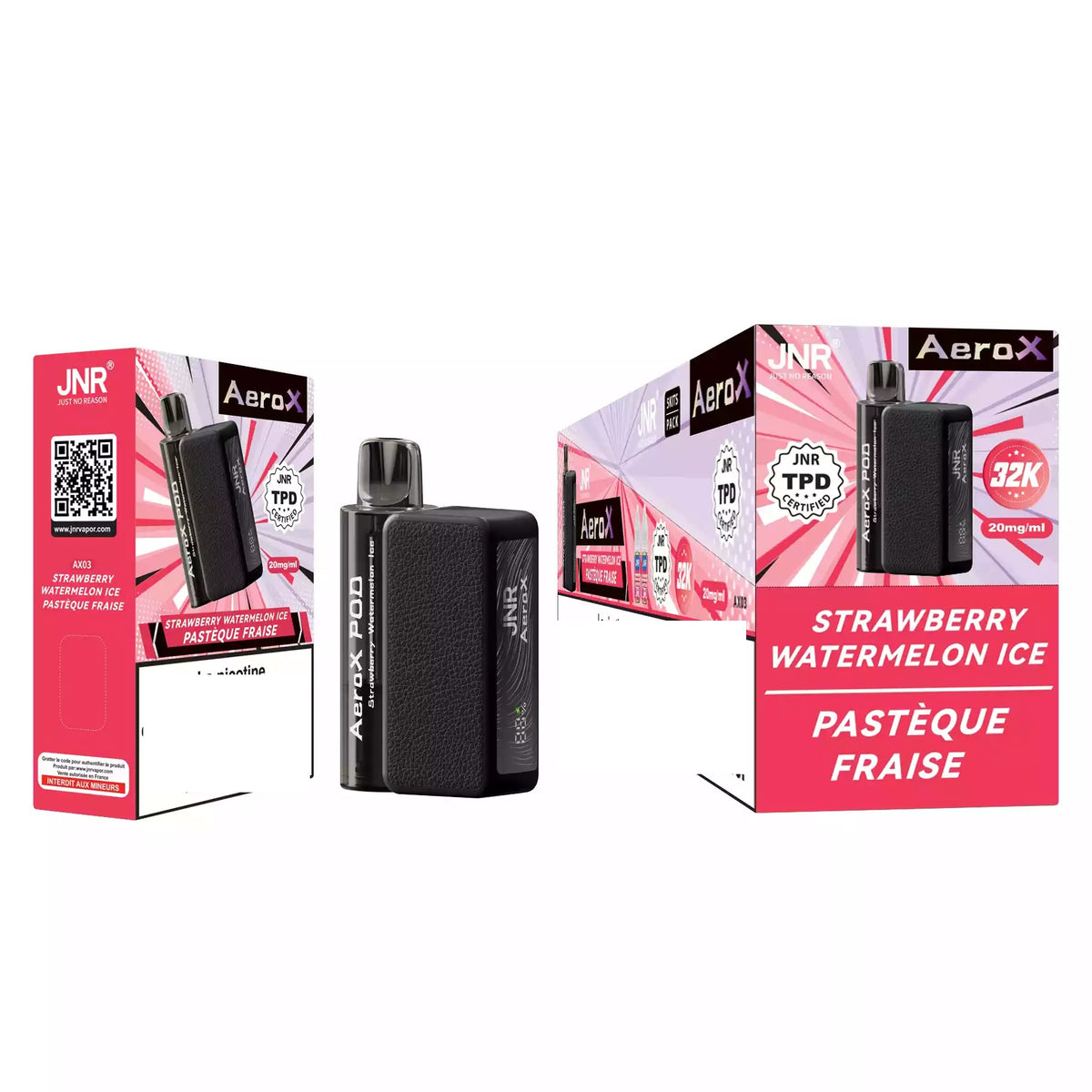 JNR AEROX 32000 Puffs Pod Kit Bulk Buy Refillable Vapes Wholesale