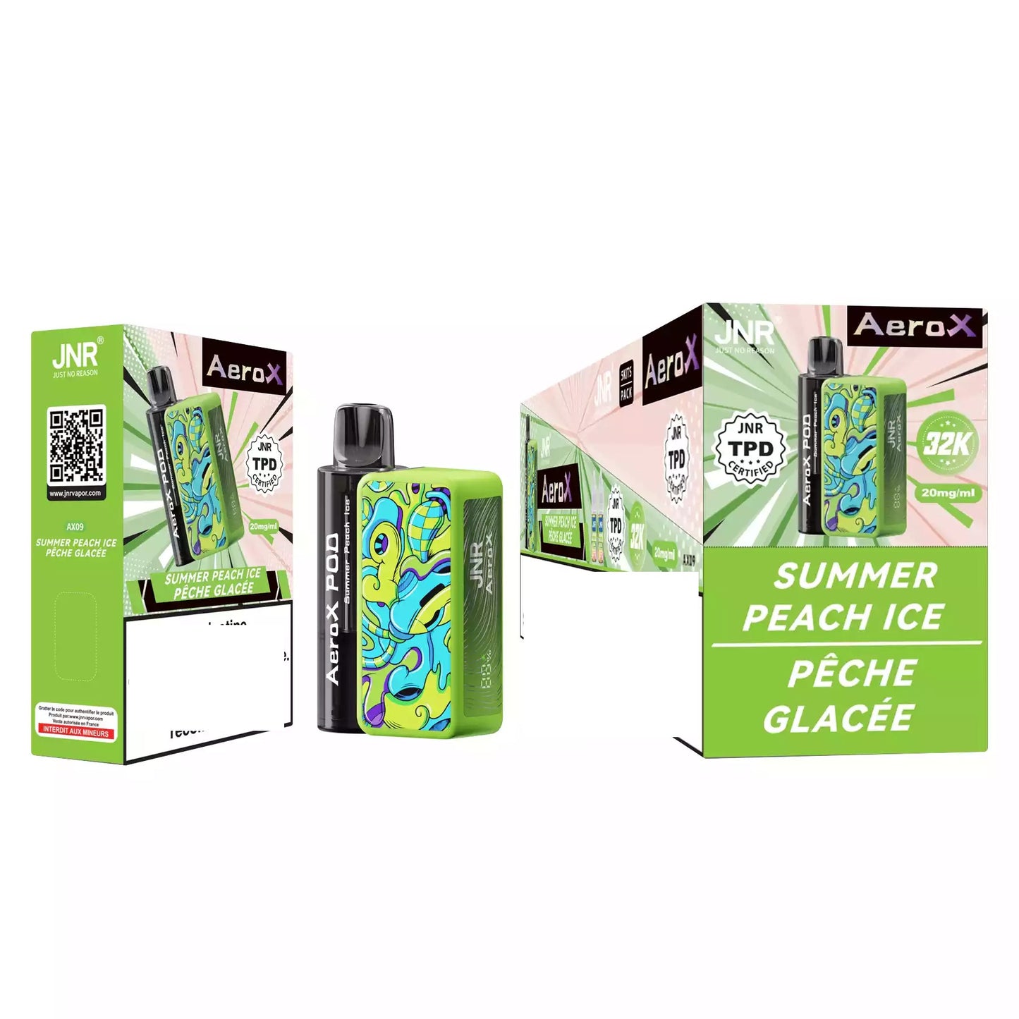 JNR AEROX 32000 Puffs Pod Kit Bulk Buy Refillable Vapes Wholesale