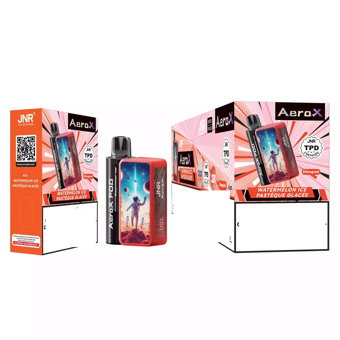 JNR AEROX 32000 Puffs Pod Kit Bulk Buy Refillable Vapes Wholesale