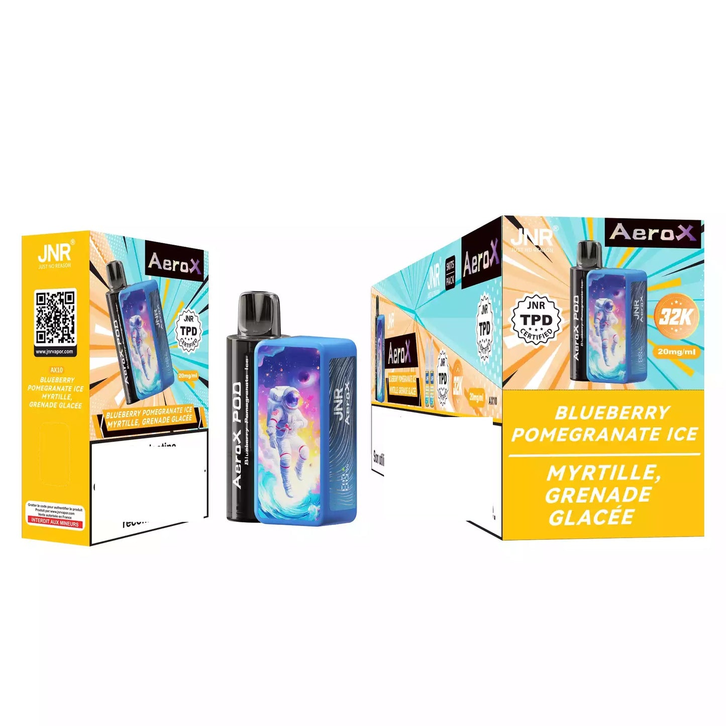 JNR AEROX 32000 Puffs Pod Kit Bulk Buy Refillable Vapes Wholesale
