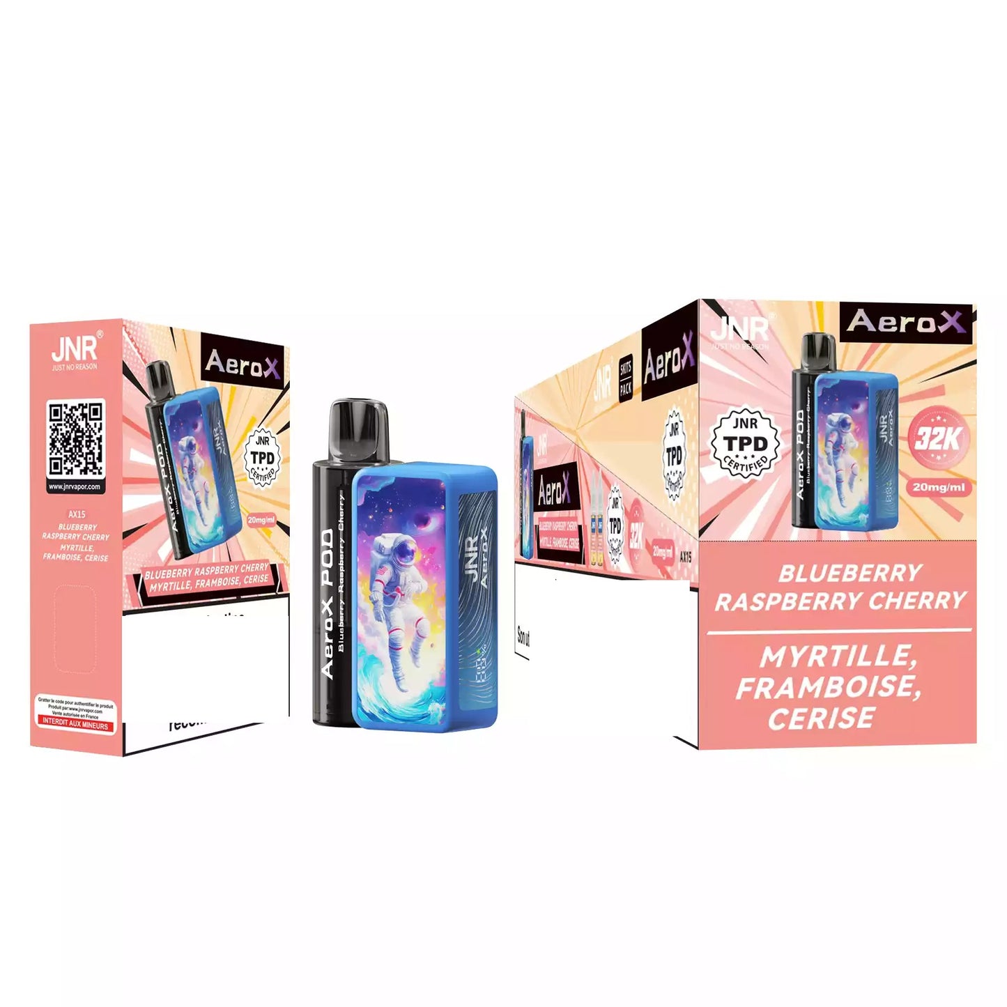 JNR AEROX 32000 Puffs Pod Kit Bulk Buy Refillable Vapes Wholesale