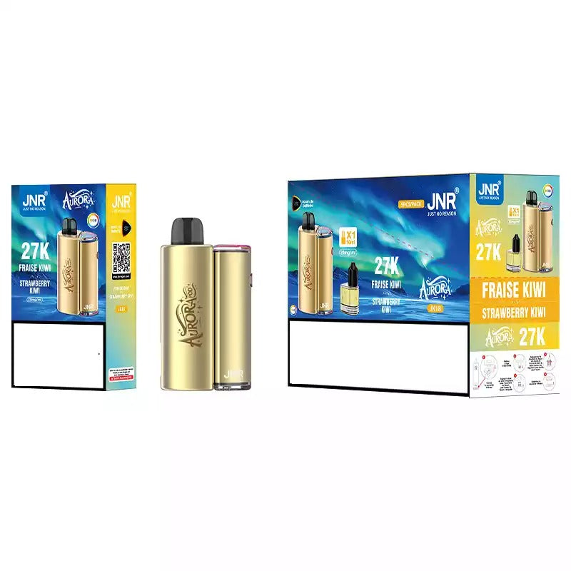 JNR AURORA 27000 Puffs Pod Kit Breathing Screen Bulk Buy Rechargeable Refillable Vapes Wholesale