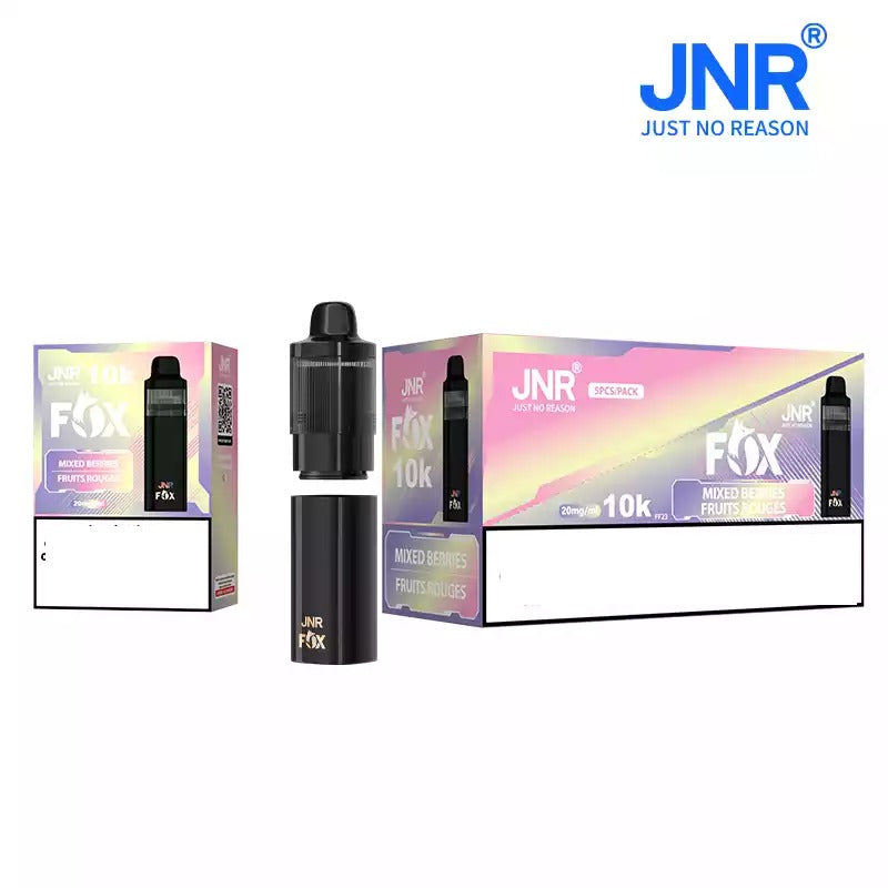 JNR FOX 10000 Puffs Pod Kit Bulk Buy Rechargeable Refillable Vape Wholesale