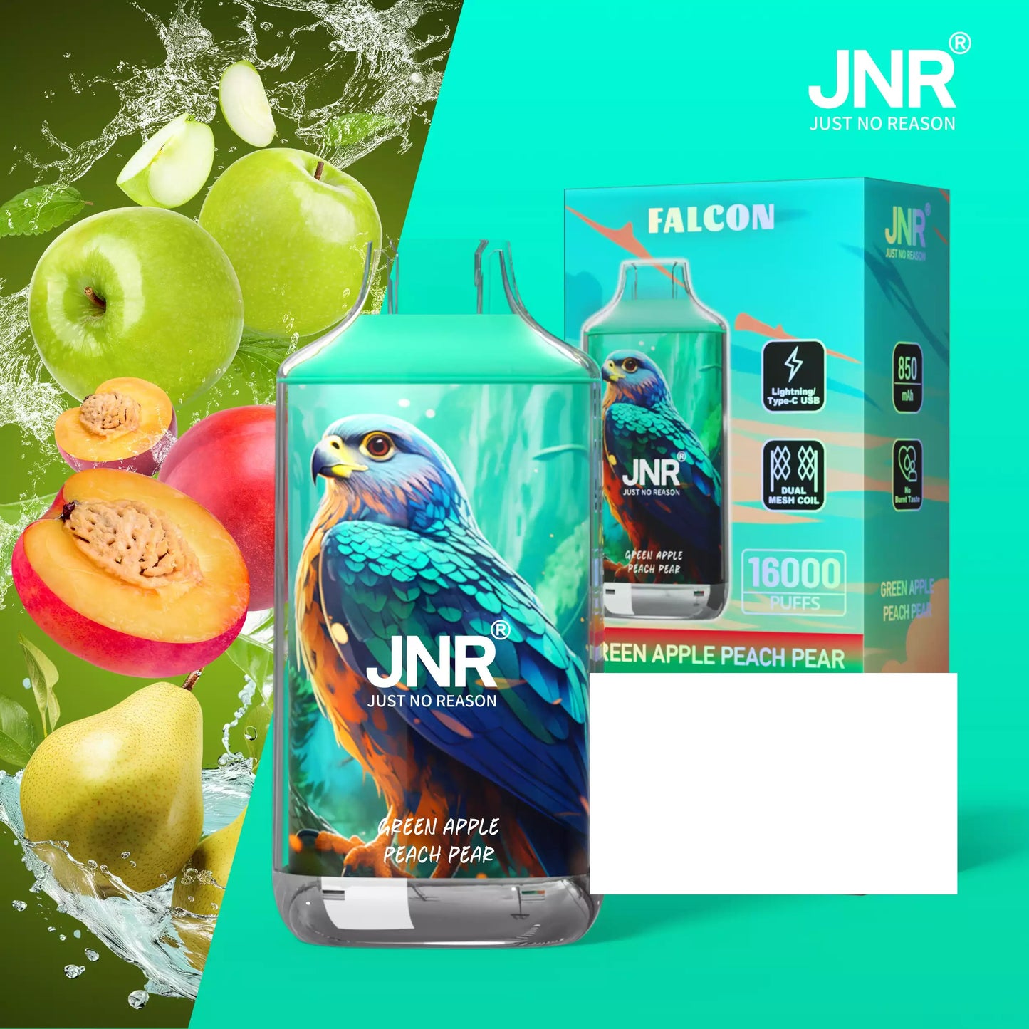 JNR FALCON 16000 Puffs Crystal Craft Dual Mesh Bulk Buy Rechargeable Disposable Vapes Wholesale