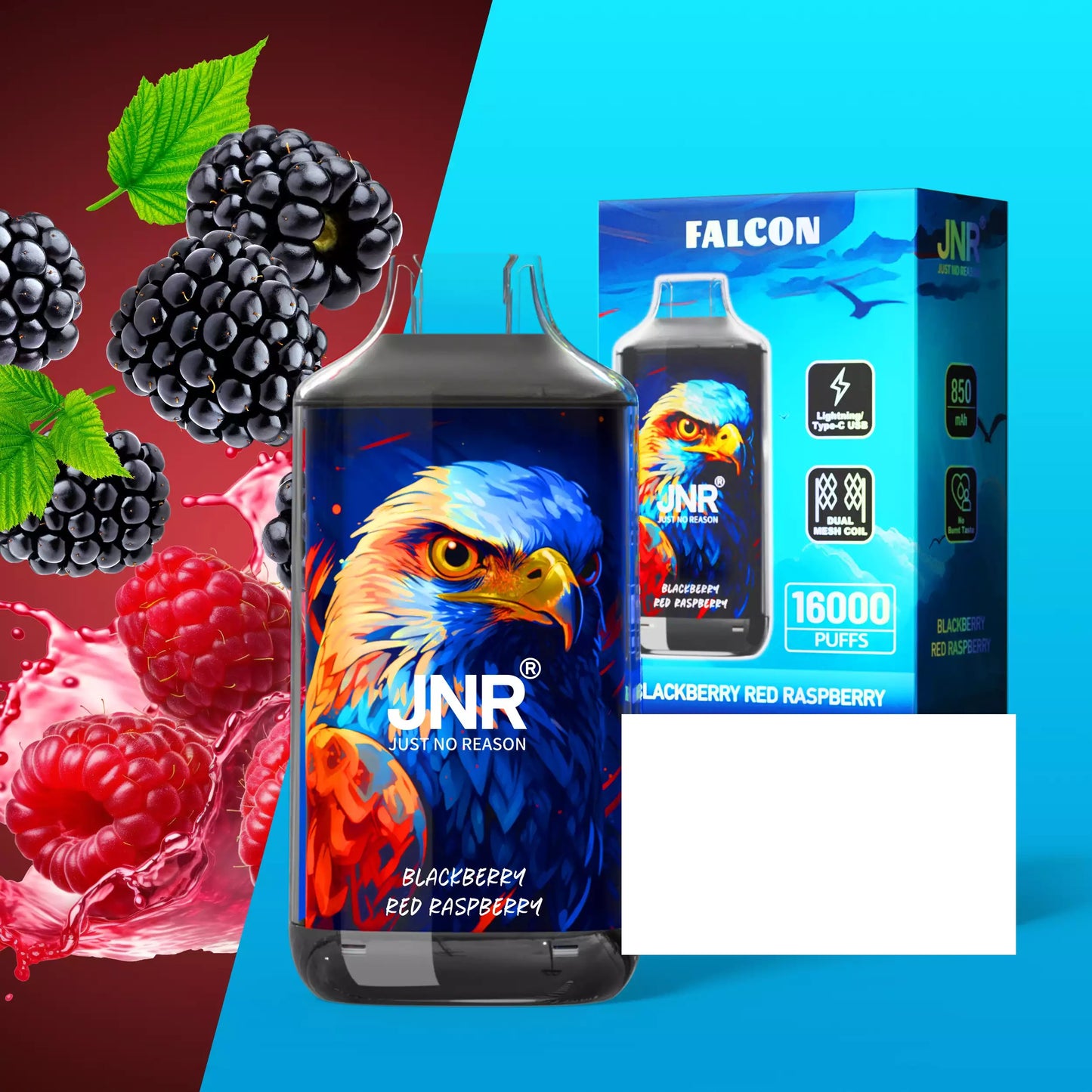 JNR FALCON 16000 Puffs Crystal Craft Dual Mesh Bulk Buy Rechargeable Disposable Vapes Wholesale