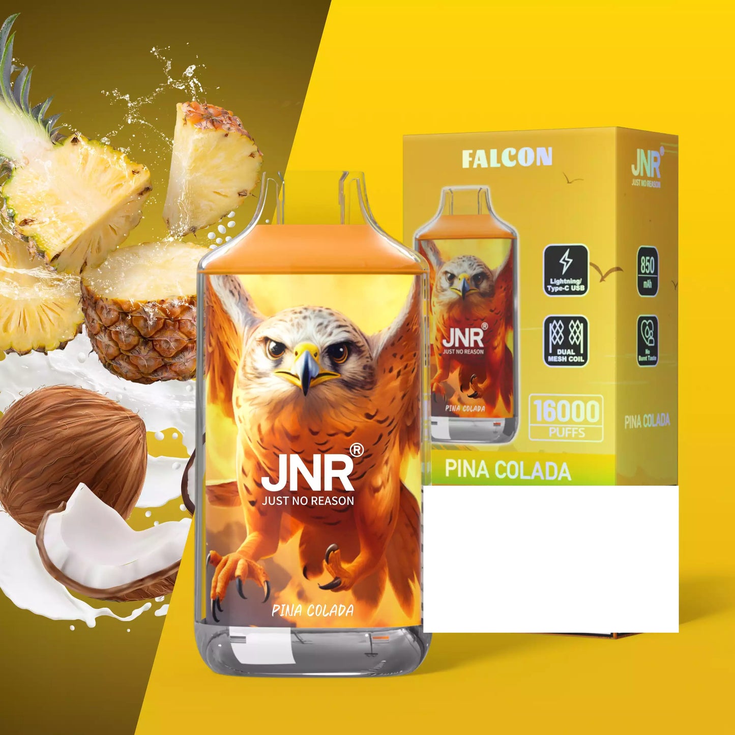 JNR FALCON 16000 Puffs Crystal Craft Dual Mesh Bulk Buy Rechargeable Disposable Vapes Wholesale