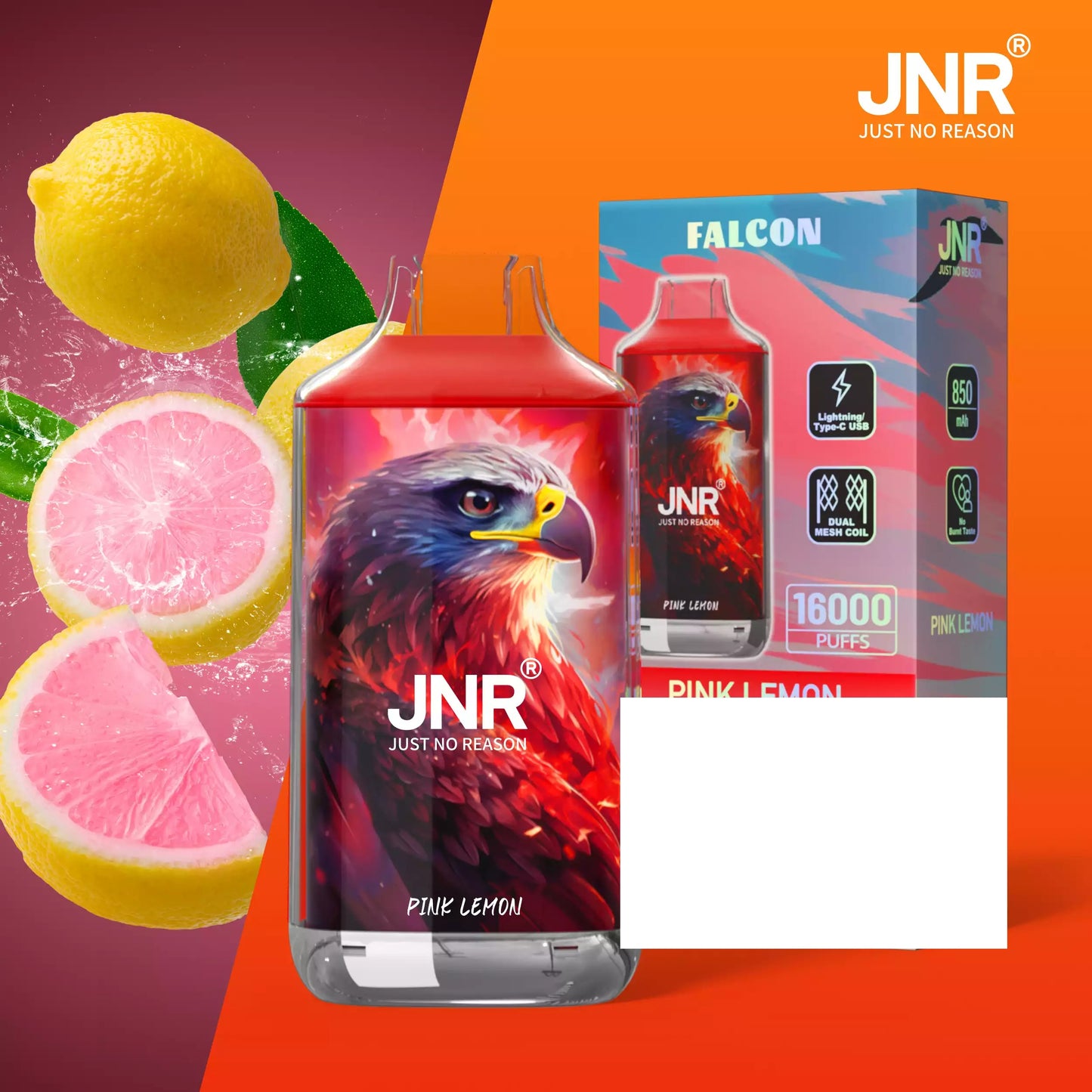 JNR FALCON 16000 Puffs Crystal Craft Dual Mesh Bulk Buy Rechargeable Disposable Vapes Wholesale