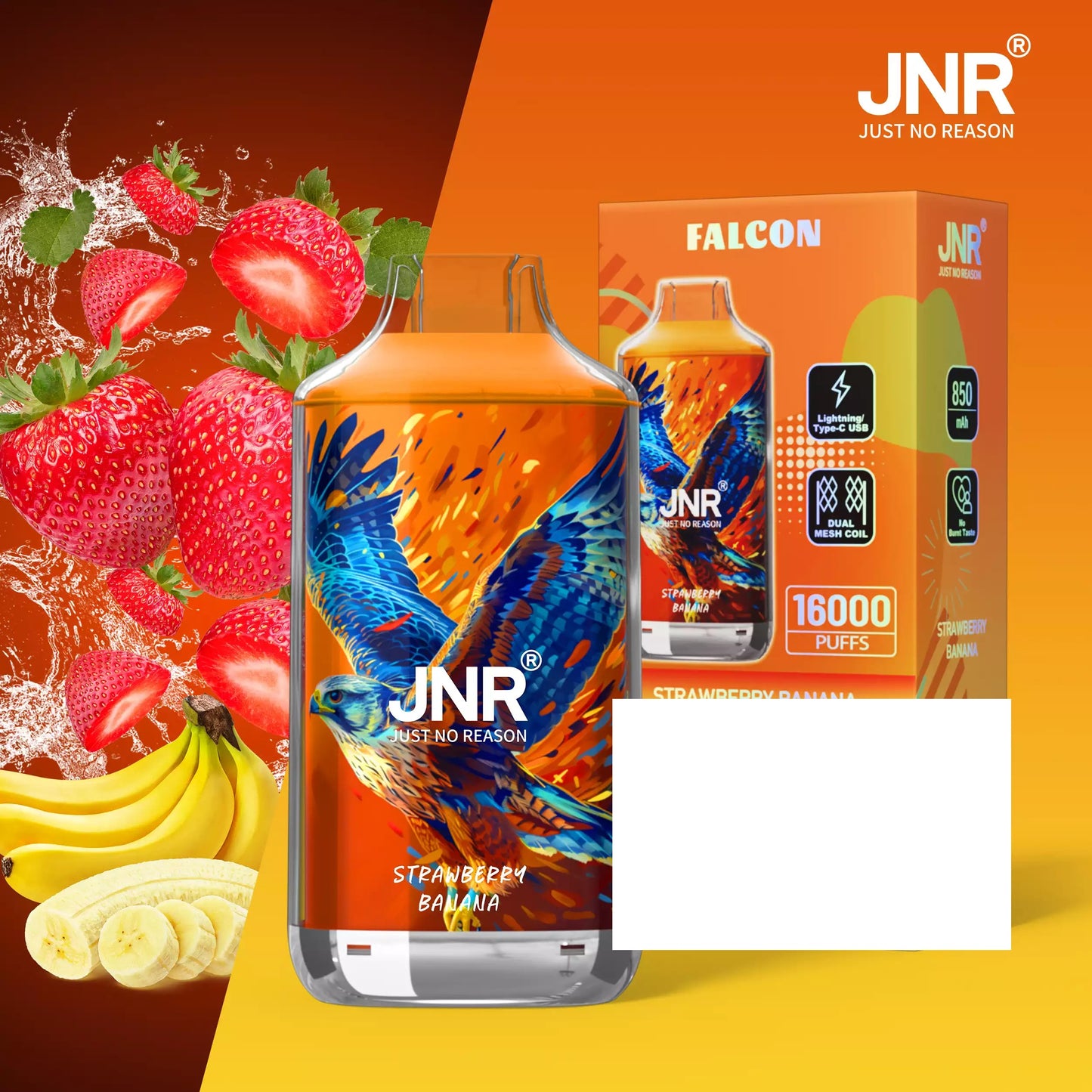 JNR FALCON 16000 Puffs Crystal Craft Dual Mesh Bulk Buy Rechargeable Disposable Vapes Wholesale