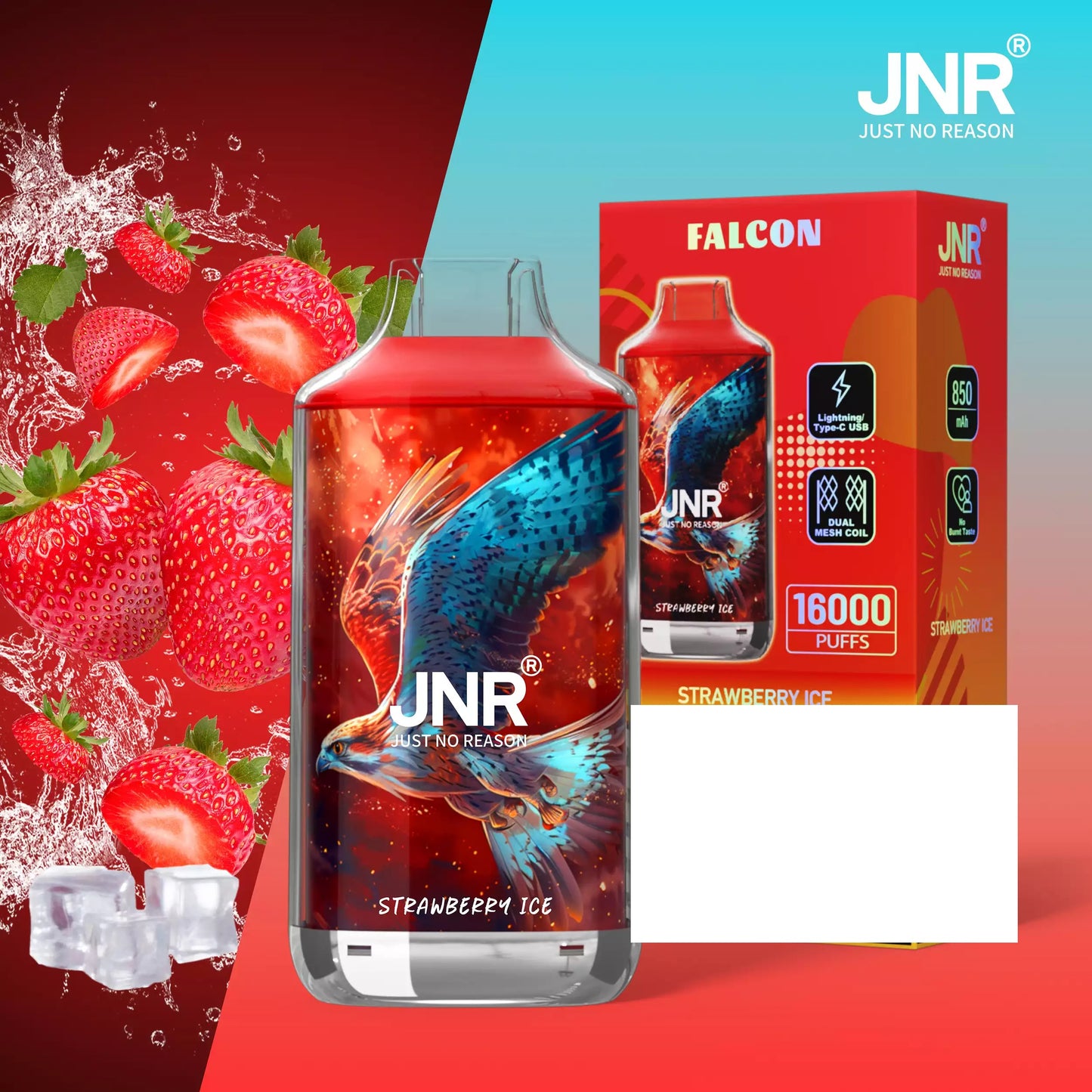 JNR FALCON 16000 Puffs Crystal Craft Dual Mesh Bulk Buy Rechargeable Disposable Vapes Wholesale
