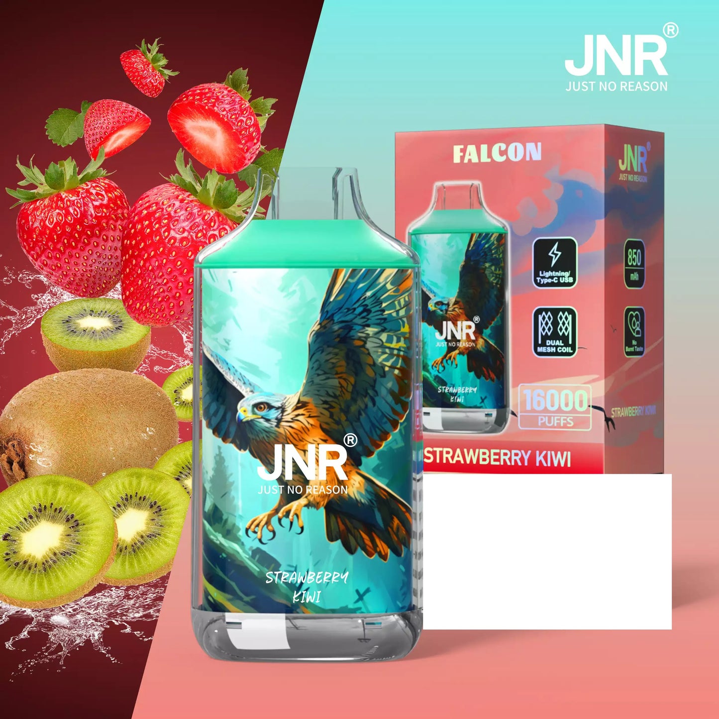 JNR FALCON 16000 Puffs Crystal Craft Dual Mesh Bulk Buy Rechargeable Disposable Vapes Wholesale