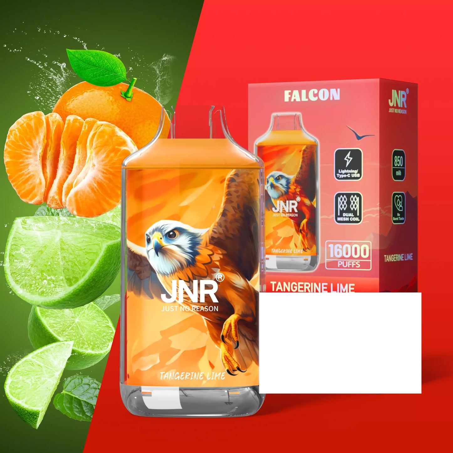 JNR FALCON 16000 Puffs Crystal Craft Dual Mesh Bulk Buy Rechargeable Disposable Vapes Wholesale