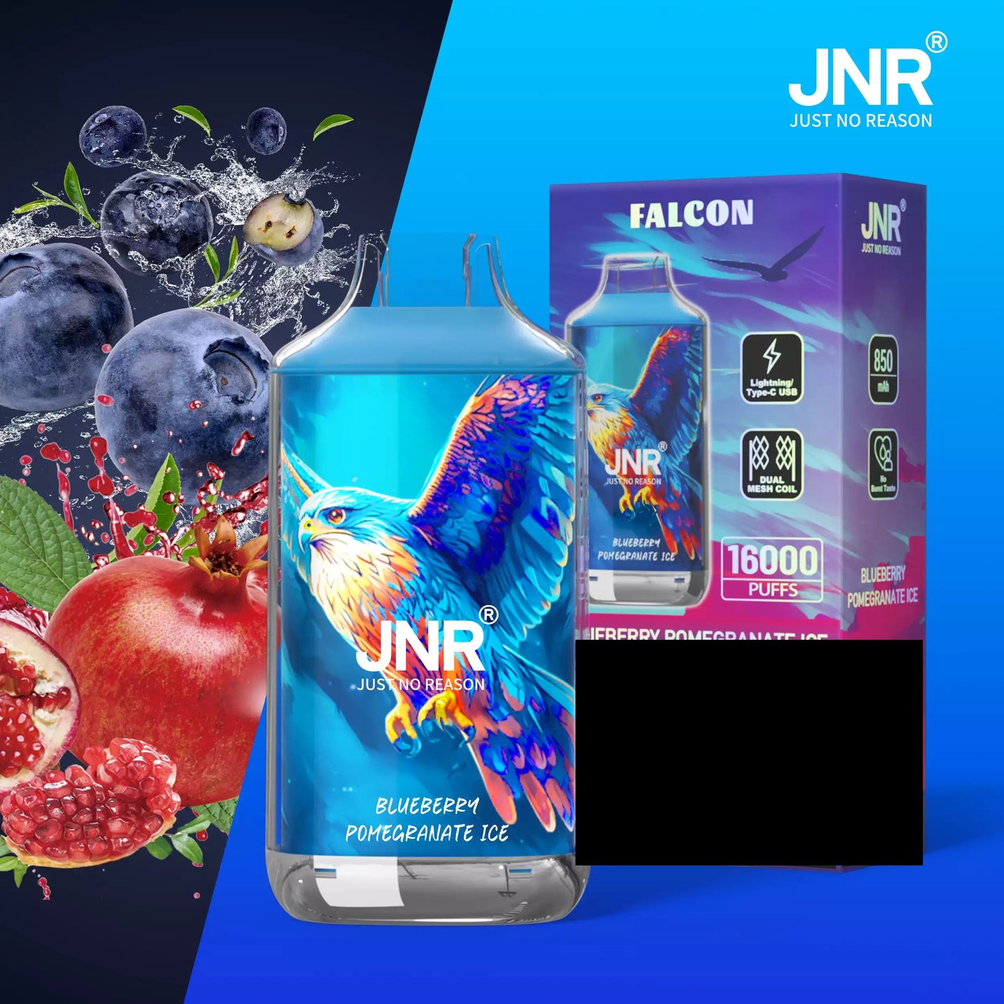 JNR FALCON 16000 Puffs Crystal Craft Dual Mesh Bulk Buy Rechargeable Disposable Vapes Wholesale