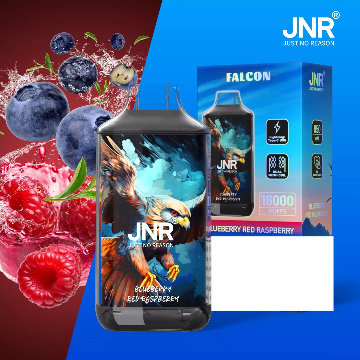 JNR FALCON 16000 Puffs Crystal Craft Dual Mesh Bulk Buy Rechargeable Disposable Vapes Wholesale