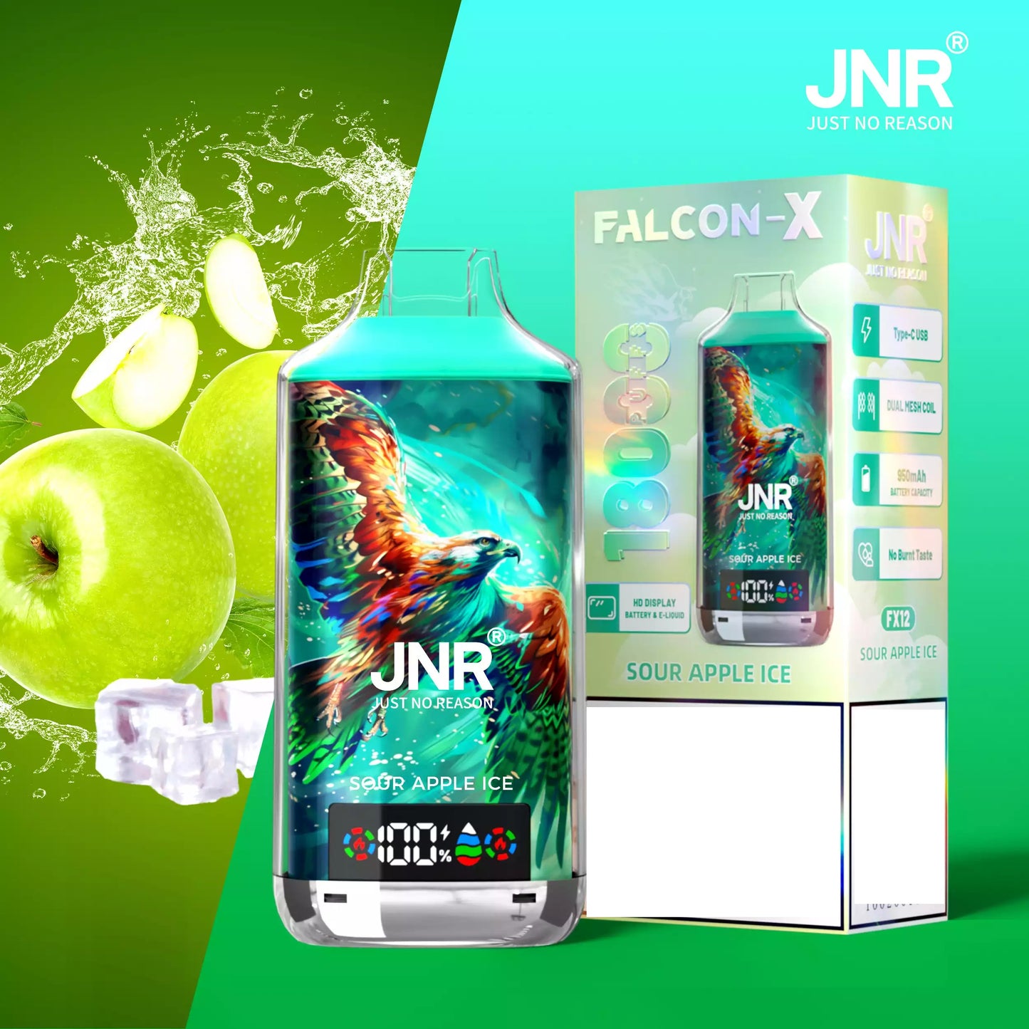 JNR FALCON X 18000 Puffs Dual Mesh LED Display Bulk Buy Rechargeable Disposable Vapes Wholesale