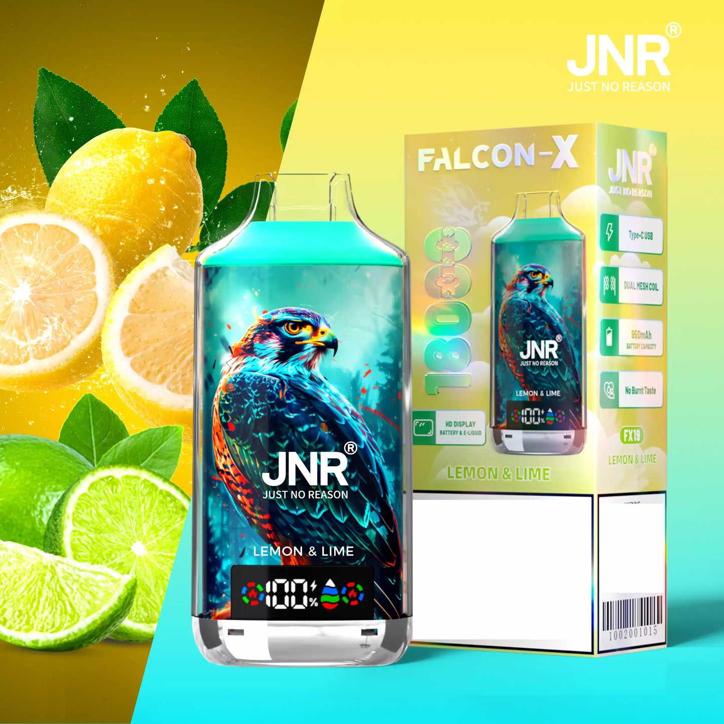 JNR FALCON X 18000 Puffs Dual Mesh LED Display Bulk Buy Rechargeable Disposable Vapes Wholesale