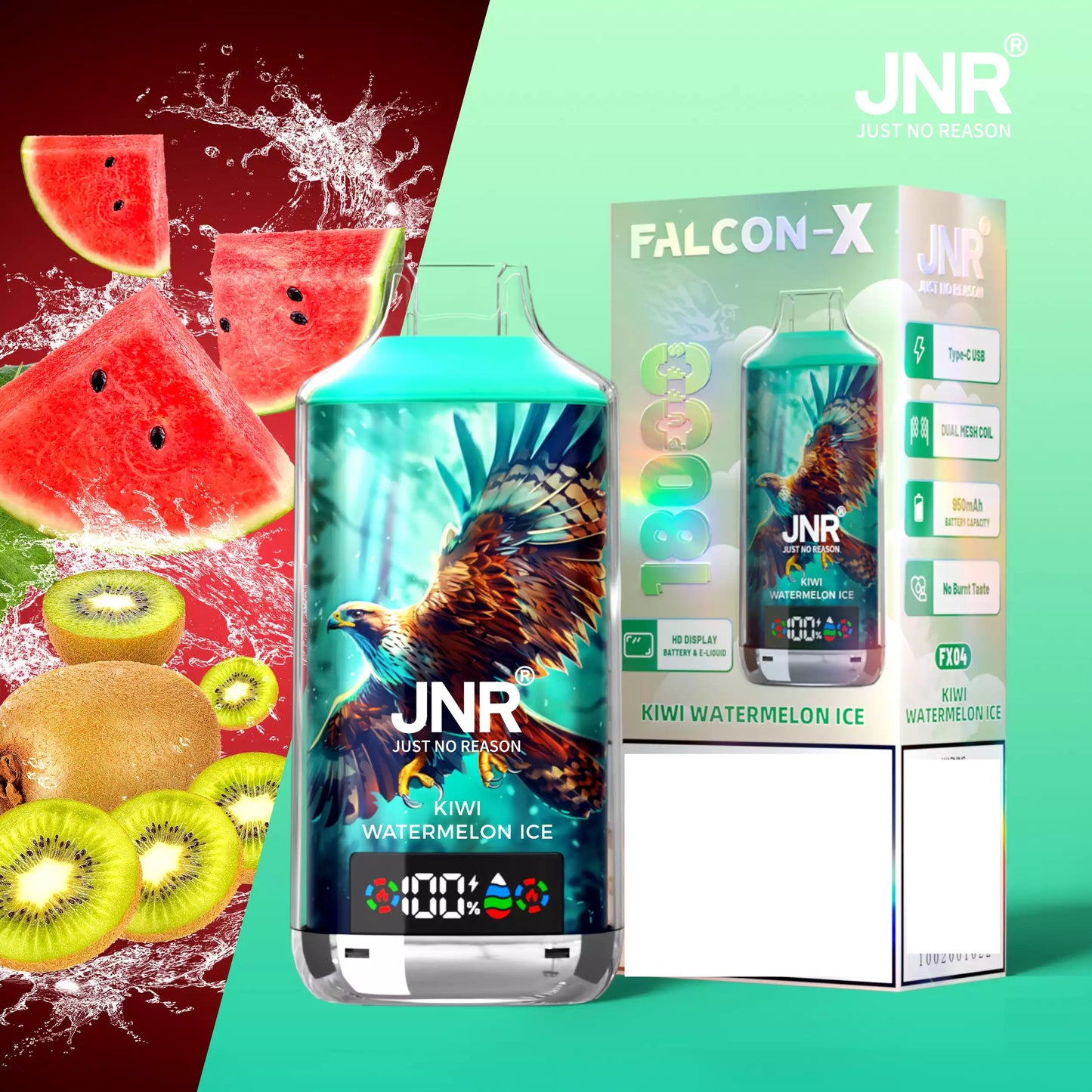 JNR FALCON X 18000 Puffs Dual Mesh LED Display Bulk Buy Rechargeable Disposable Vapes Wholesale