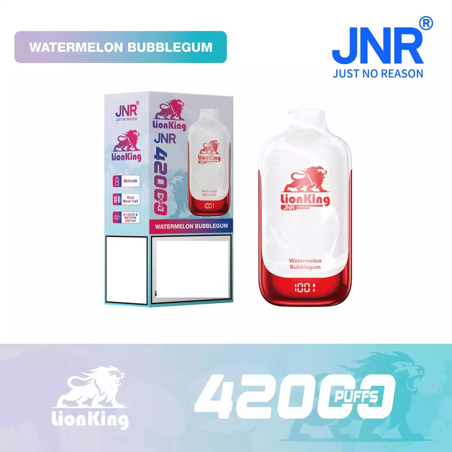 JNR LIONKING 42K 42000 Puffs Big Cloud Disposable Vape Bulk Buy Wholesale Smart Design