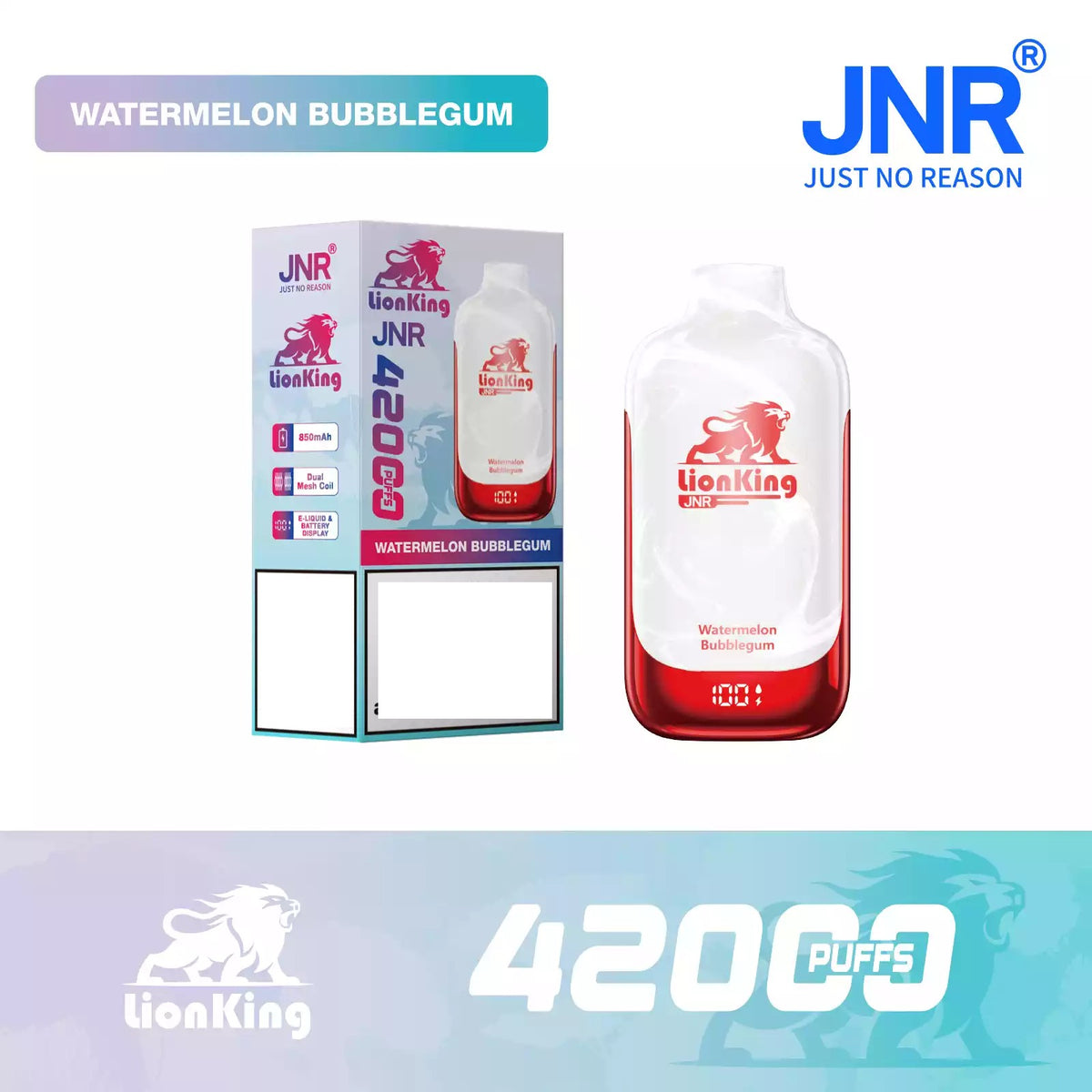 JNR LIONKING 42K 42000 Puffs Big Cloud Disposable Vape Bulk Buy Wholesale Smart Design