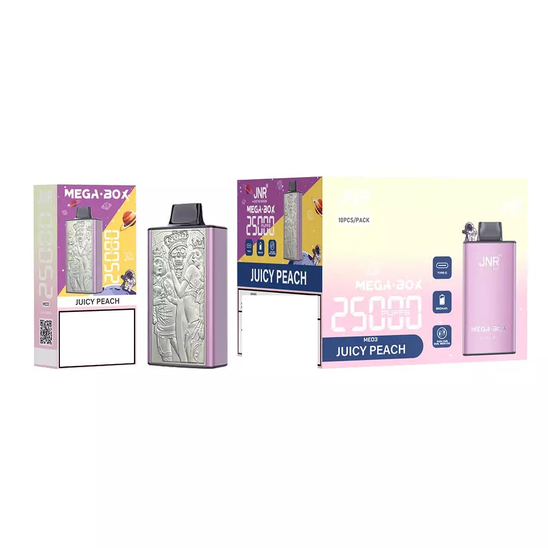 JNR MEGA BOX 25000 Puffs Dual Mesh Bulk Buy Rechargeable Disposable Vapes Wholesale