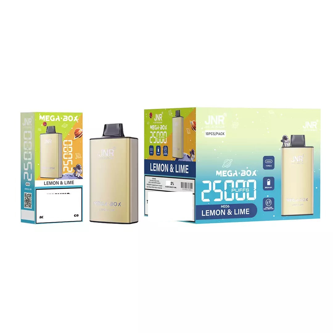JNR MEGA BOX 25000 Puffs Dual Mesh Bulk Buy Rechargeable Disposable Vapes Wholesale