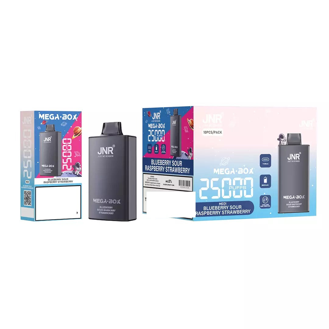 JNR MEGA BOX 25000 Puffs Dual Mesh Bulk Buy Rechargeable Disposable Vapes Wholesale