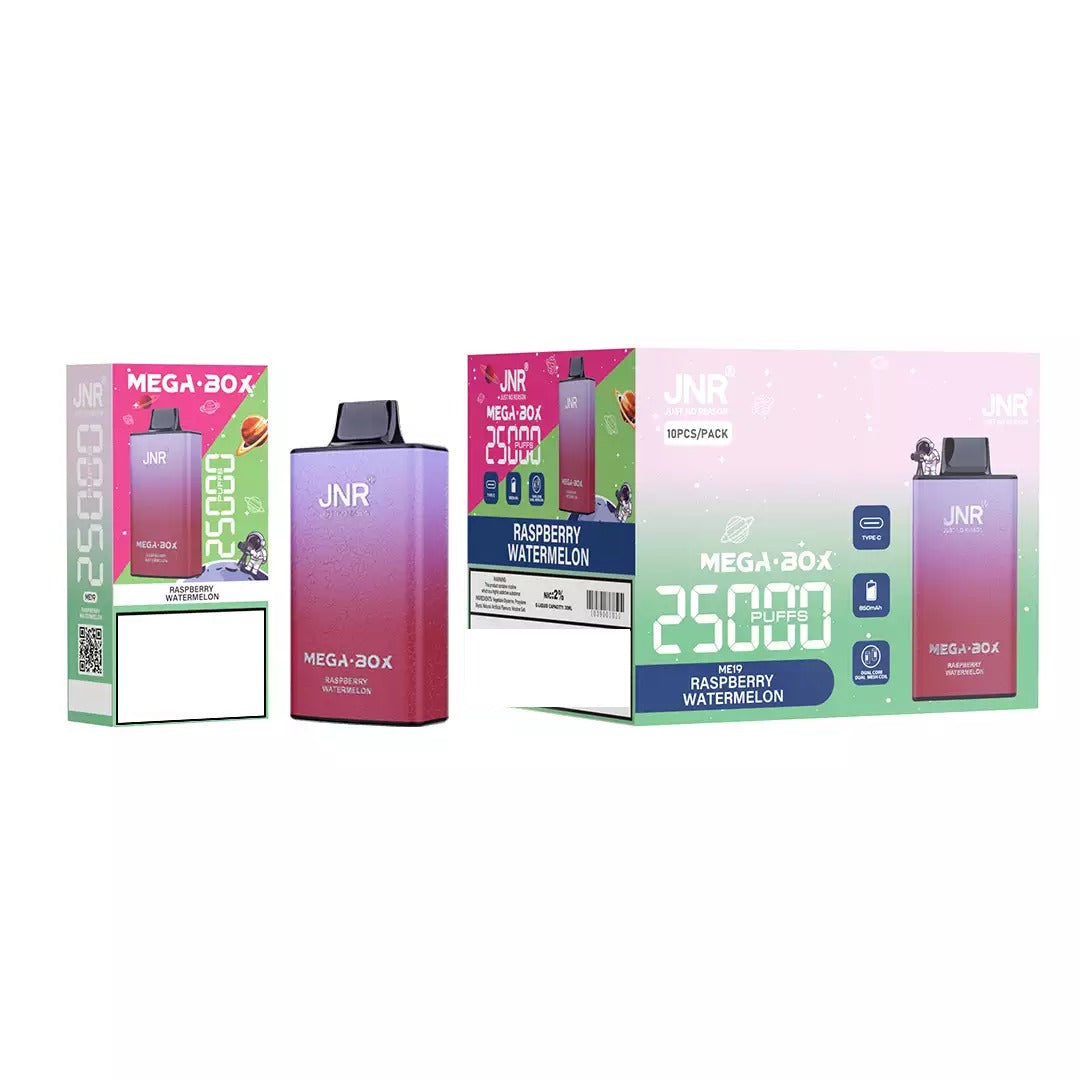 JNR MEGA BOX 25000 Puffs Dual Mesh Bulk Buy Rechargeable Disposable Vapes Wholesale