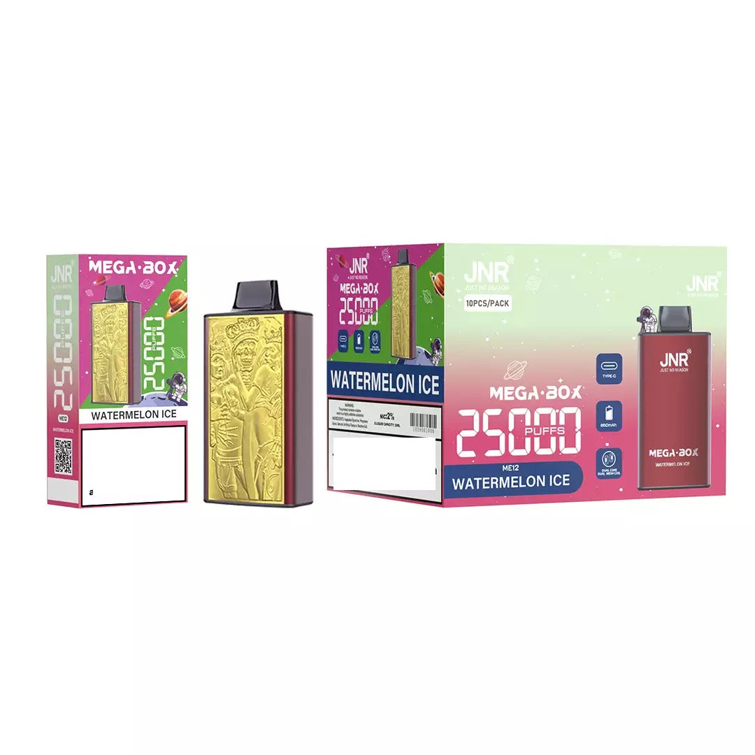 JNR MEGA BOX 25000 Puffs Dual Mesh Bulk Buy Rechargeable Disposable Vapes Wholesale