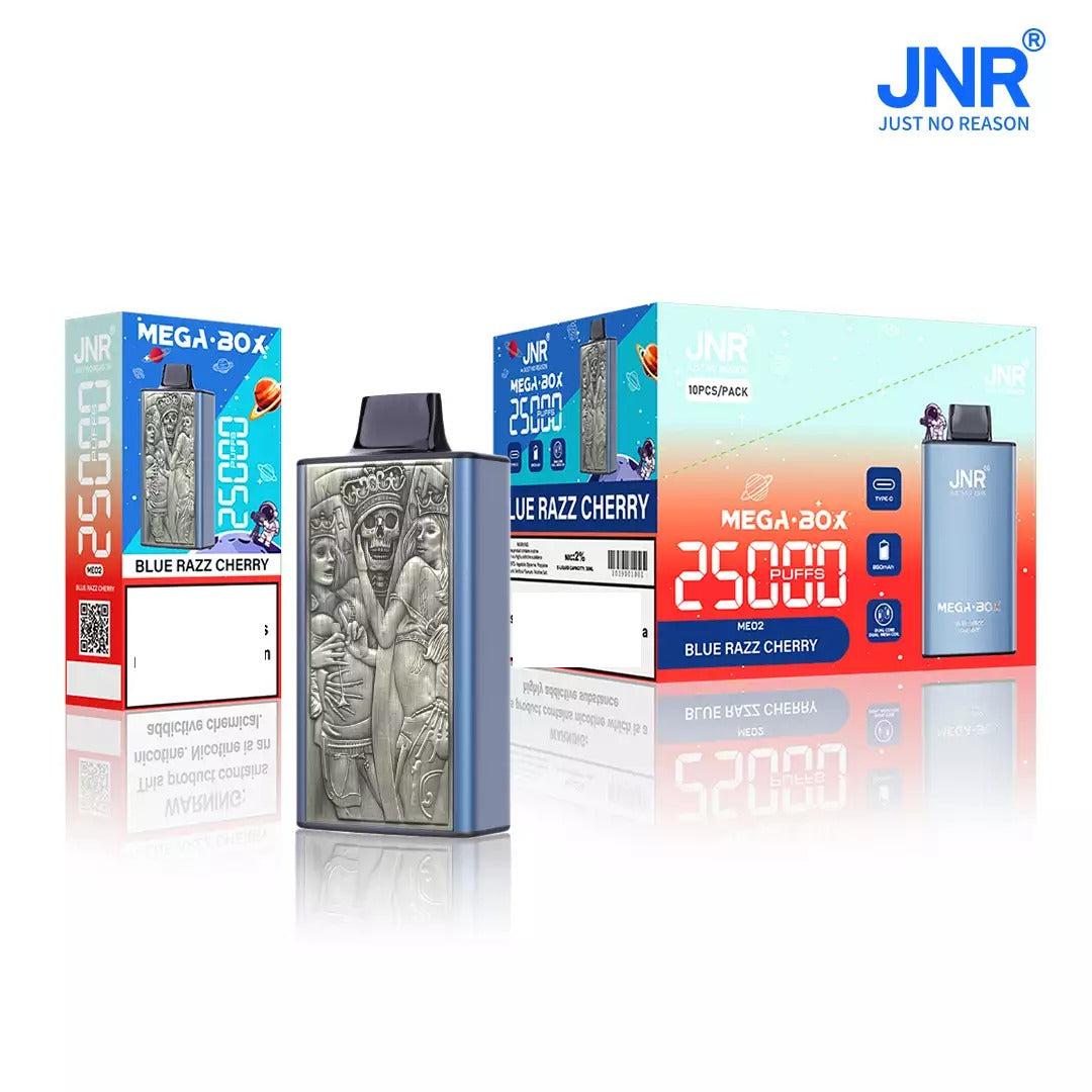 JNR MEGA BOX 25000 Puffs Dual Mesh Bulk Buy Rechargeable Disposable Vapes Wholesale