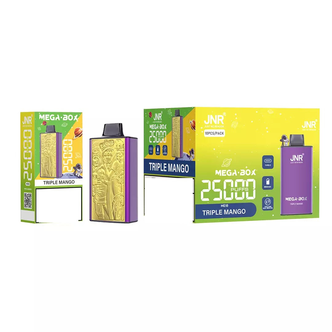 JNR MEGA BOX 25000 Puffs Dual Mesh Bulk Buy Rechargeable Disposable Vapes Wholesale