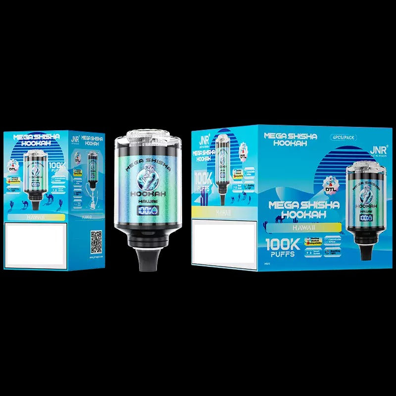 JNR MEGA Shisha Hookah 100000 Puffs Digital Screen 100K Bulk Buy Rechargeable Disposable Vapes Wholesale