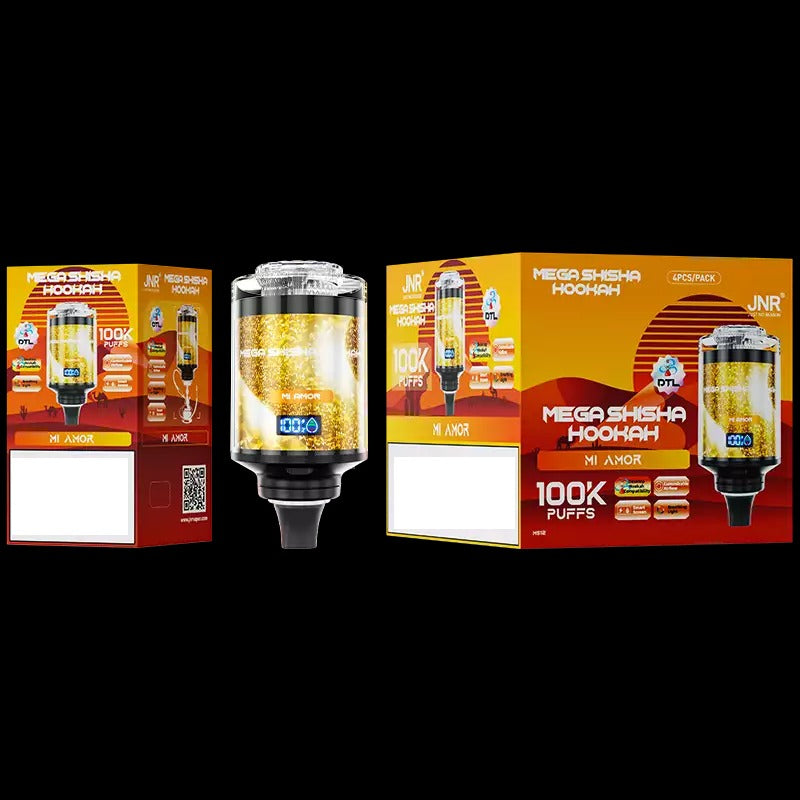 JNR MEGA Shisha Hookah 100000 Puffs Digital Screen 100K Bulk Buy Rechargeable Disposable Vapes Wholesale