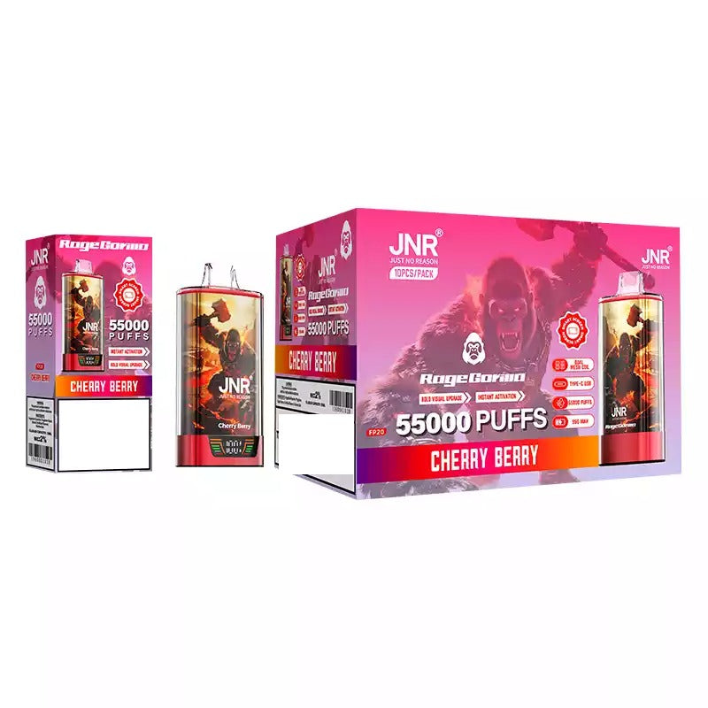 JNR RAGE GORILLA 55000 Puffs Dual Mesh Bulk Buy Rechargeable Disposable Vapes Wholesale