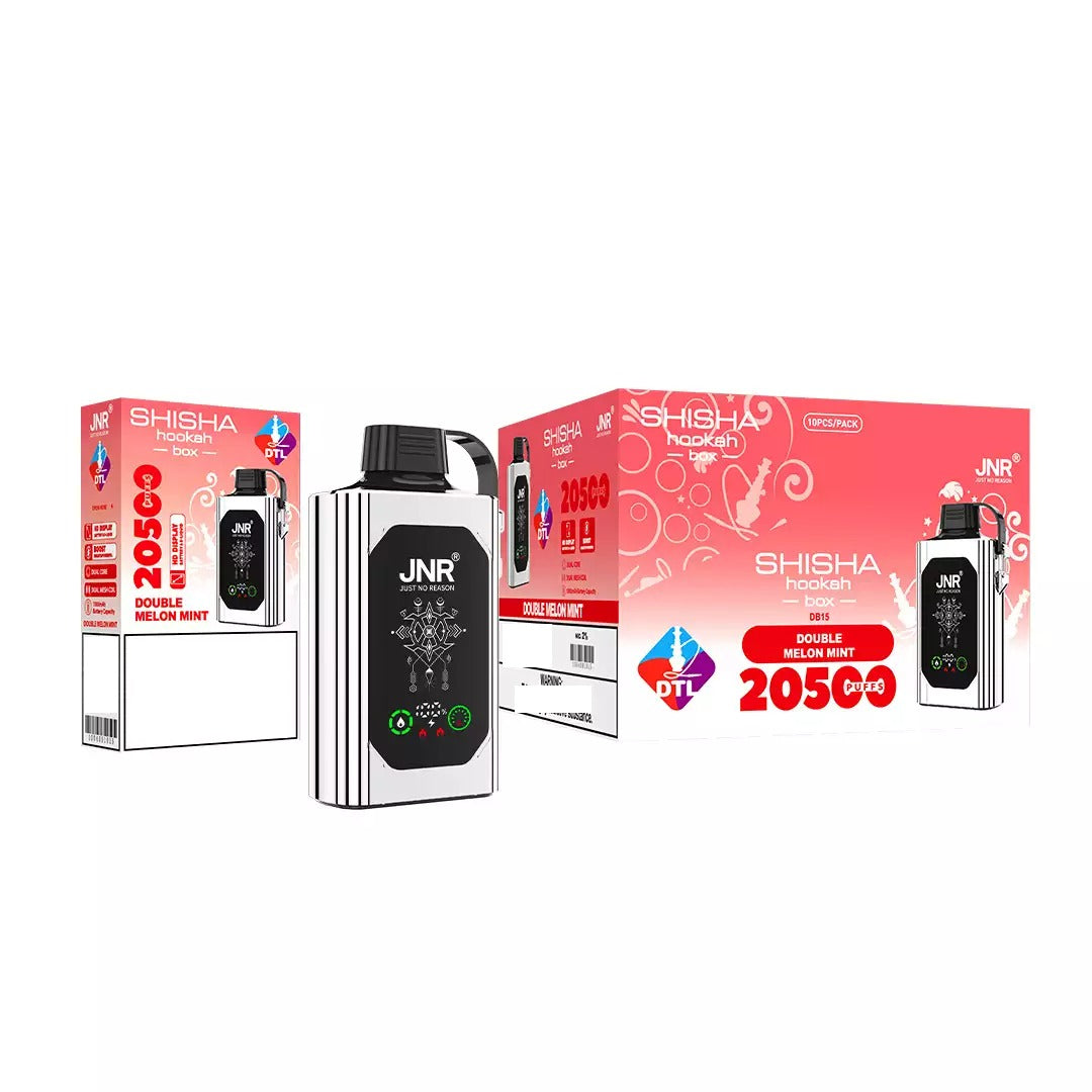 JNR Shisha Hookah Box 20500 Puffs Dual Mesh HD Display Bulk Buy Rechargeable Disposable Vapes Wholesale