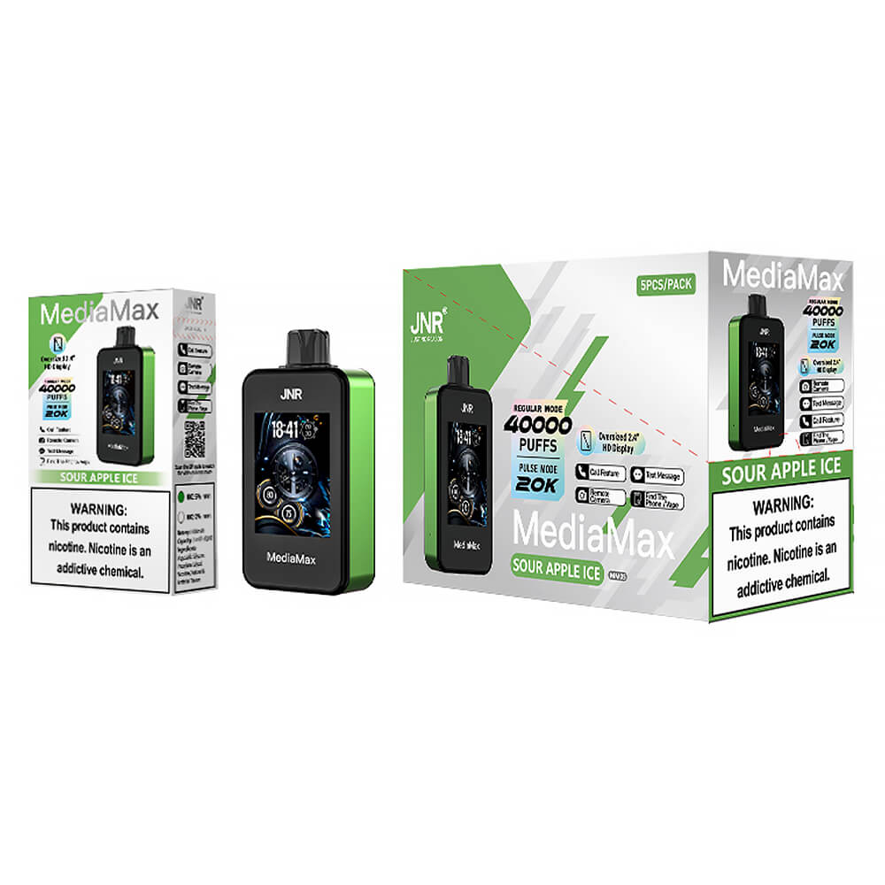 JNR Vape MediaMax 40000 PUFF 40K Disposable Vape Pen E Cigarette Prefilled 21ml 650 mAh 10 Flavors In Sales