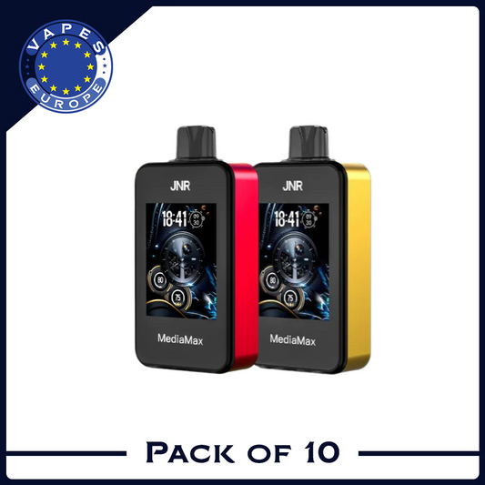JNR Media Max 40000 Züge (10er-Packung) Einweg-E-Zigarette 21 ml 1000 mAh 10 Geschmacksrichtungen 