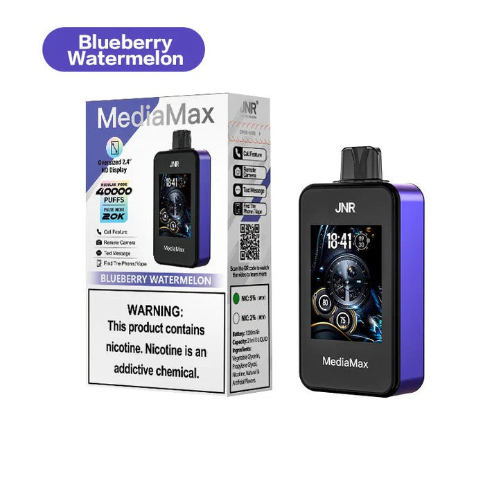JNR Media Max 40000 Puffs 5% Nicotine Disposable Vape 21ml 1000mAh 16 Flavors