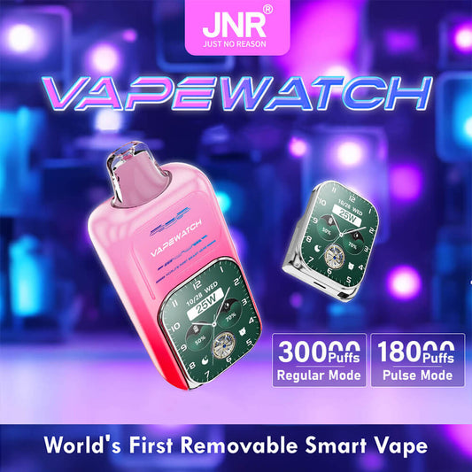 JNR Vape Watch 30000 Puffs Disposable Vape （2%3%5%Nicotine）19ML 850mAh 10 Flavors Available In Sales
