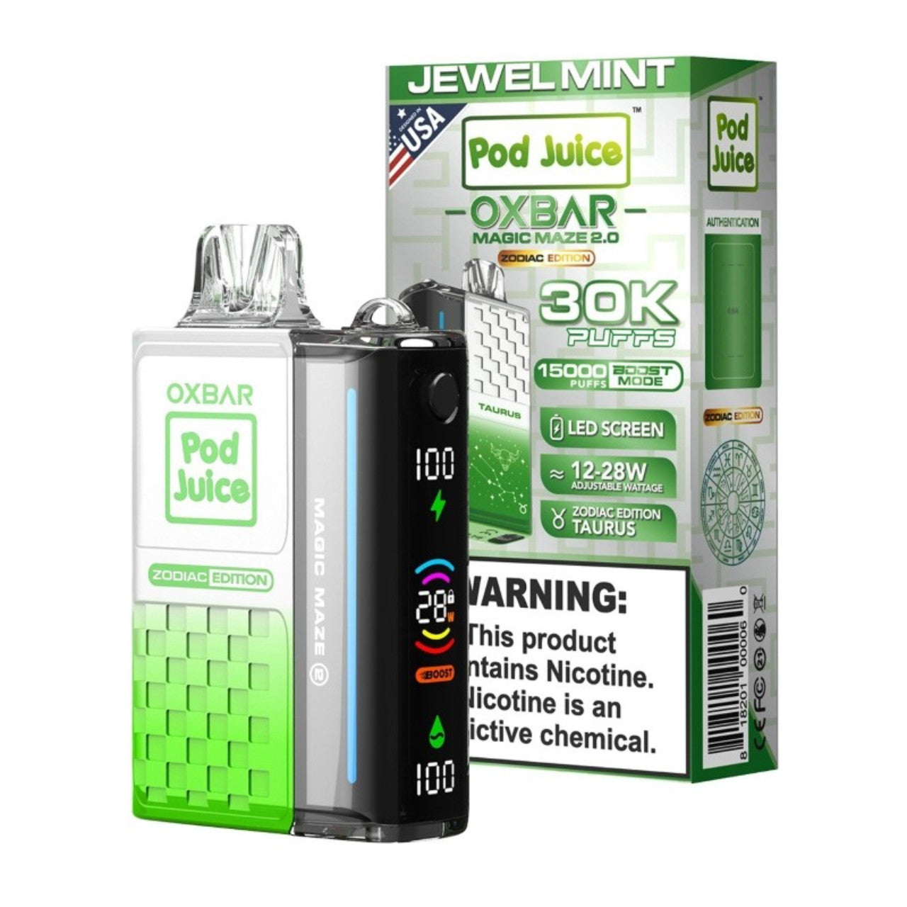 Jewel Mint Oxbar Magic Maze 2.0 Pod Juice 30K