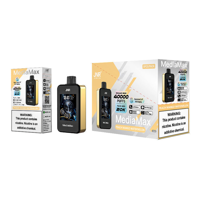 JNR Media Max 40000 Puffs 40k Bluetooth Display Touchscreen Smart Phone Disposable Vape Electronic Cigarette 21ml  1000mAh 10 Flavors