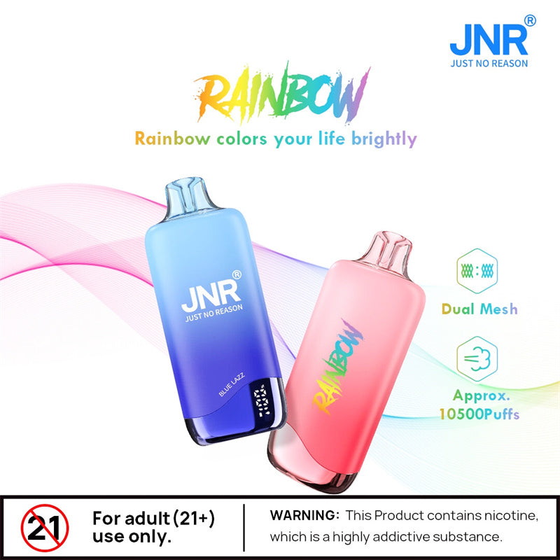 Jnr Rainbow 10500 Puffs Bar Dual Mesh Vaper Disposable Vapes With Display