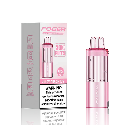 Juicy Peach Ice Foger Switch Pro 30K Pod