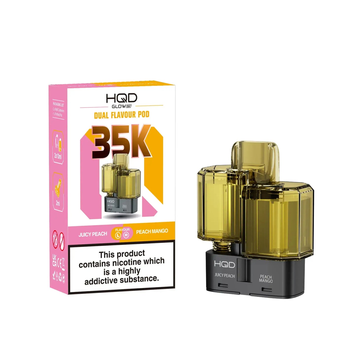 HQD Glow Air 35K Prefilled Replacement Pods - Box of 5